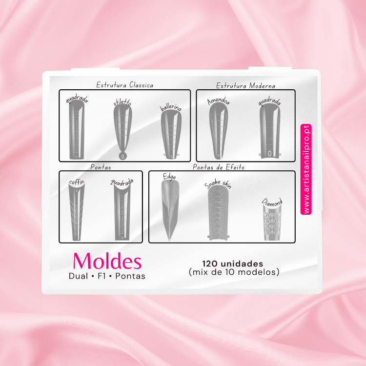 Kit Moldes Nail Artista – Mix Dual Forms, F1 e Pontas